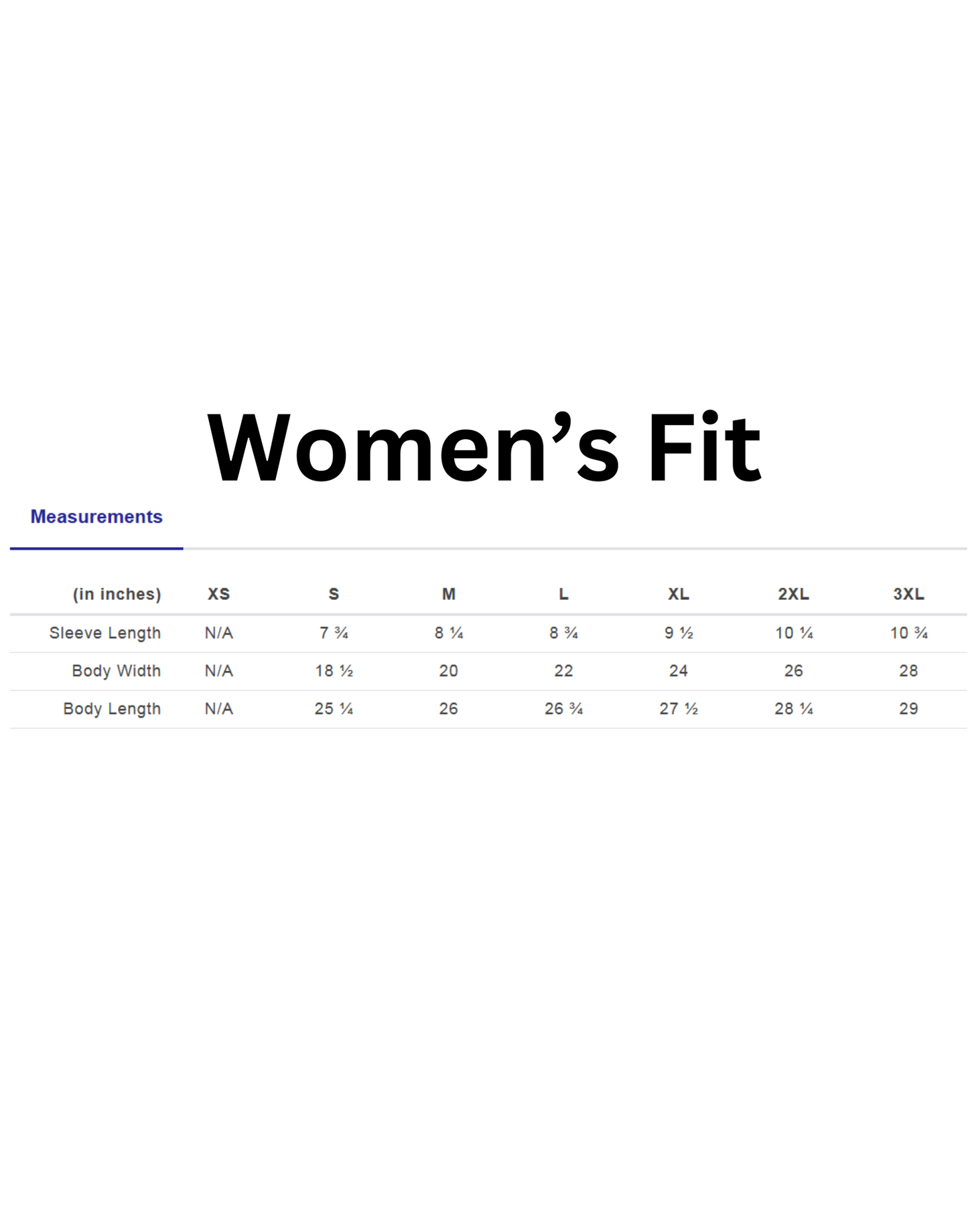 Women's Fit