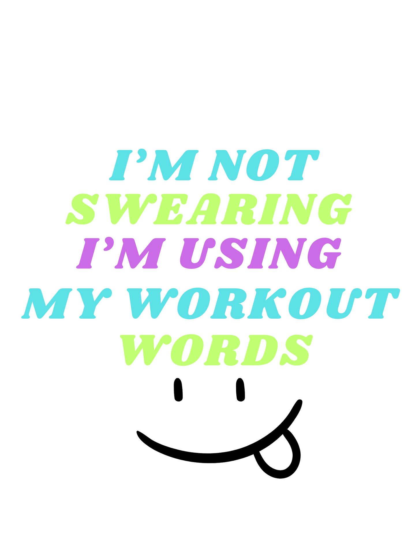 Unisex "Workout Words" Tank